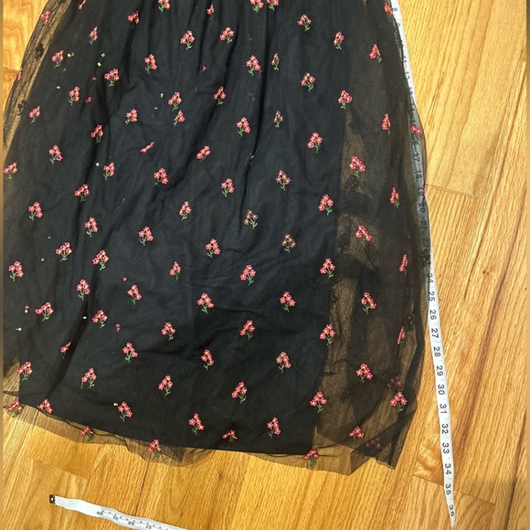 ASOS Floral Black Mesh Dress with Corset Details - Picture 12 of 12